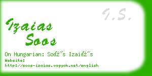 izaias soos business card